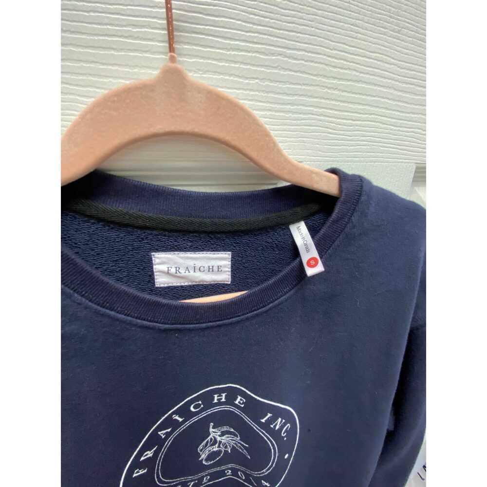 Fraiche Navy Crest Sweatshirt Sz S​